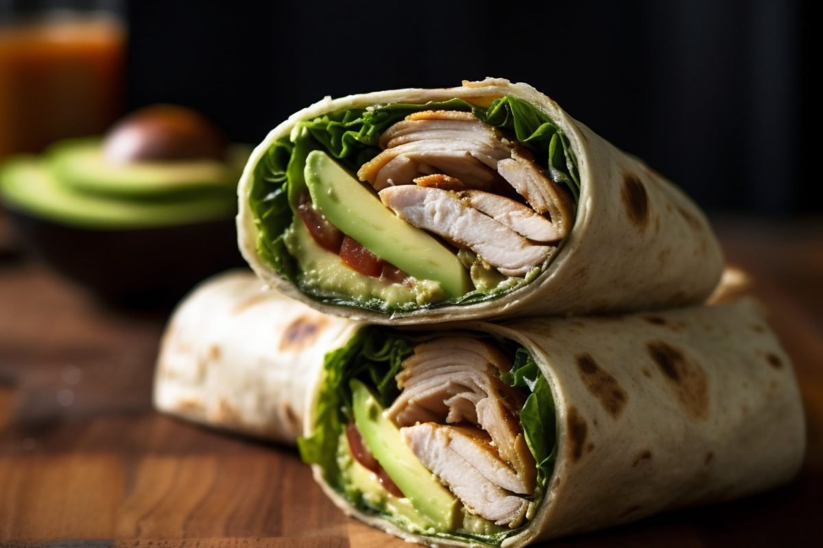 foodiesfeed.com avocado turkey wrap ups